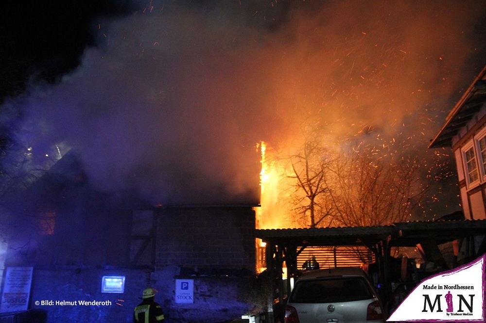 Felsberg (Schwalm-Eder-Kreis): Wohnhausbrand in Neunbrunslar