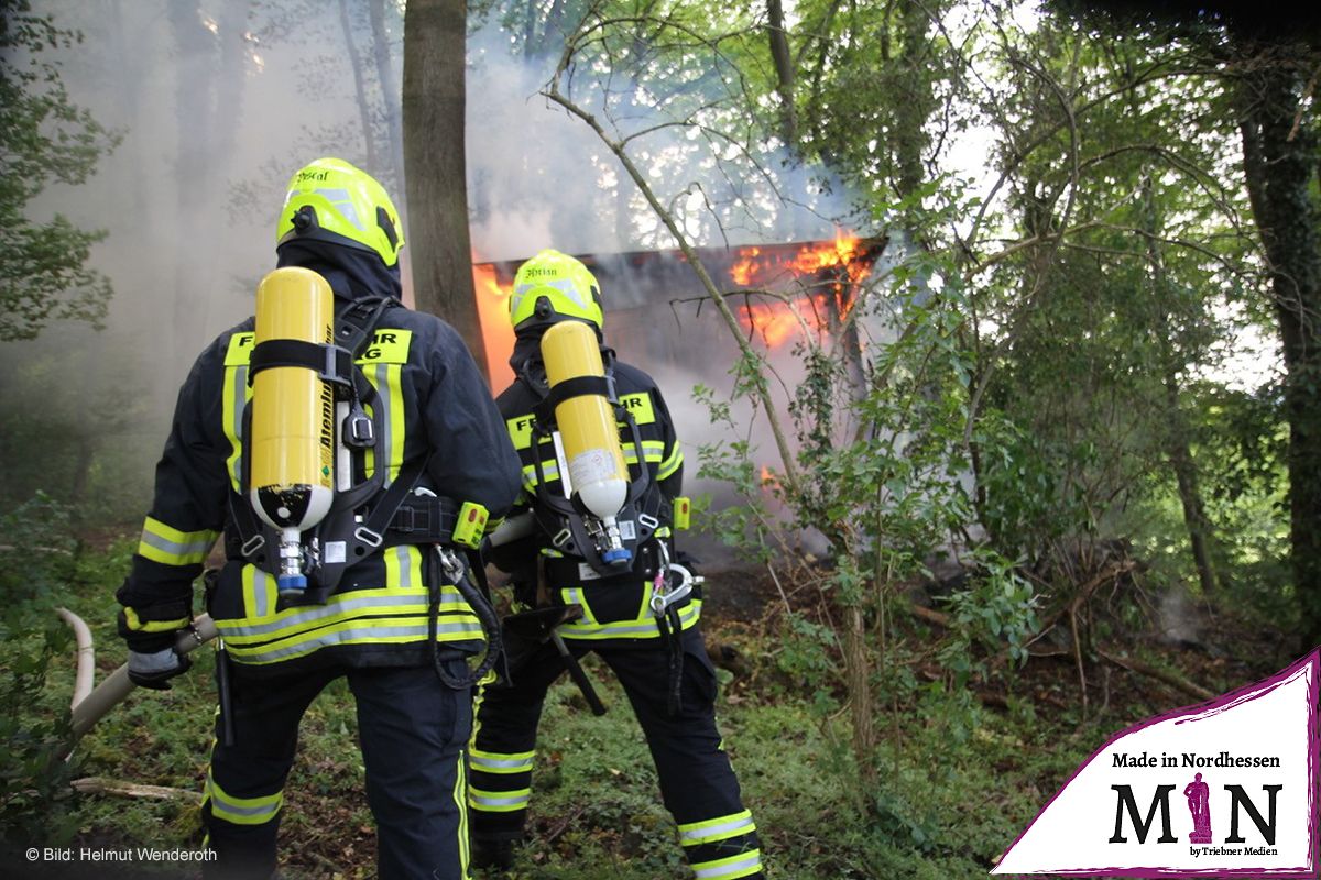 Felsberg-Gensungen: Sanitärhütte des Heilgenbergvereins abgebrannt