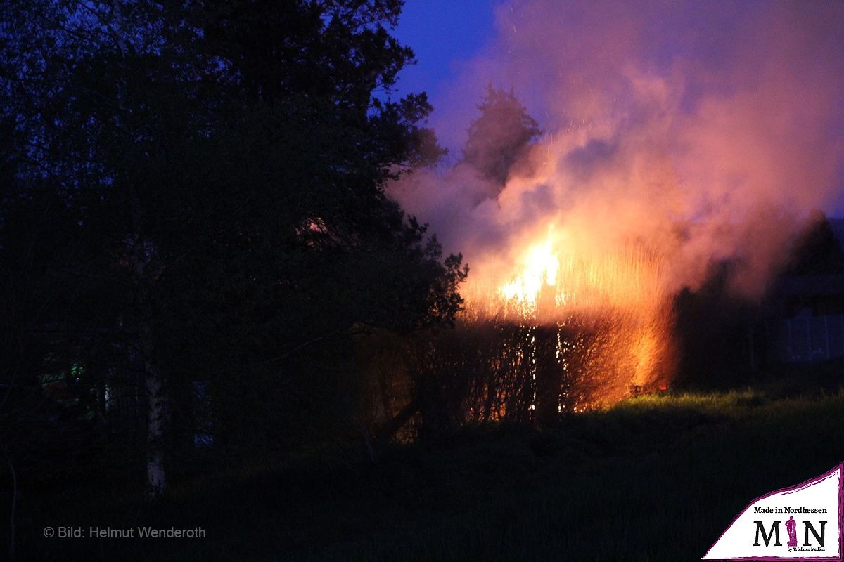 Gartenhüttenbrand in Felsberg